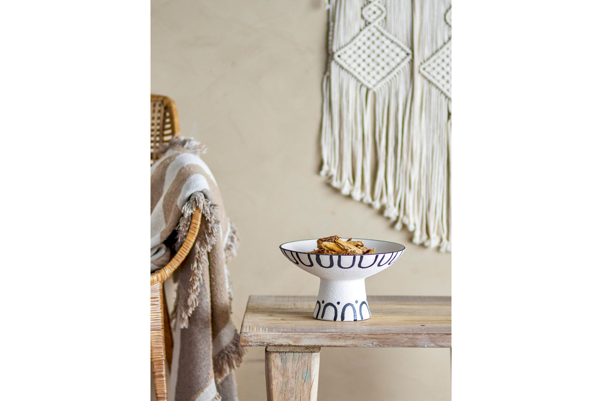 Bowl May – Hand-painted Stoneware in Natural