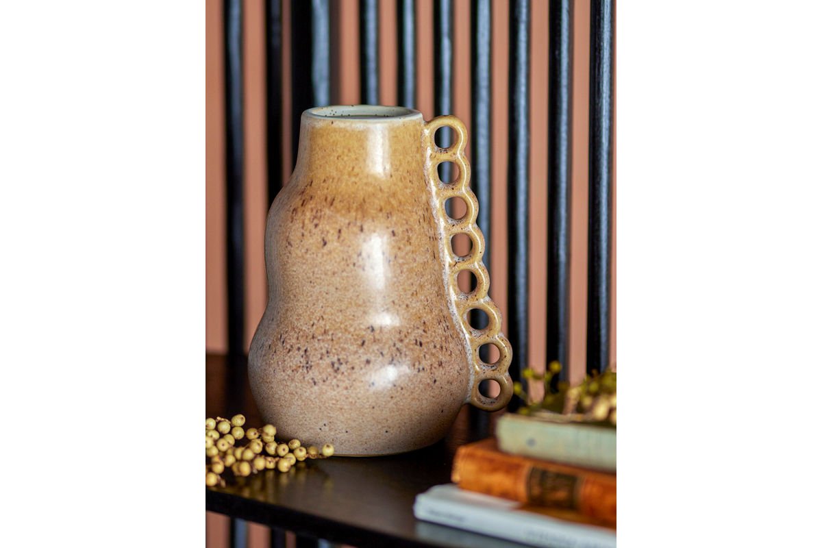 Vase « Zahra » – Grès brun