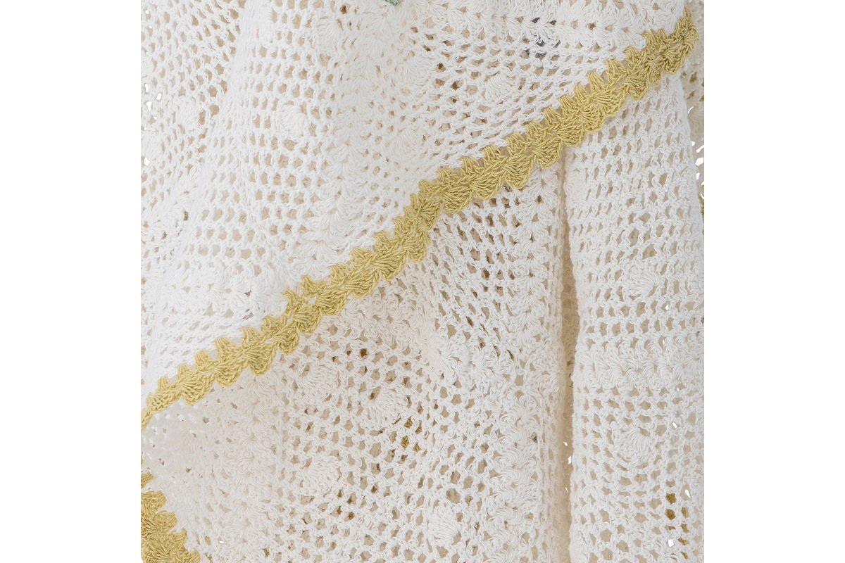 Plaid Ara – Design fait main au crochet en ton naturel