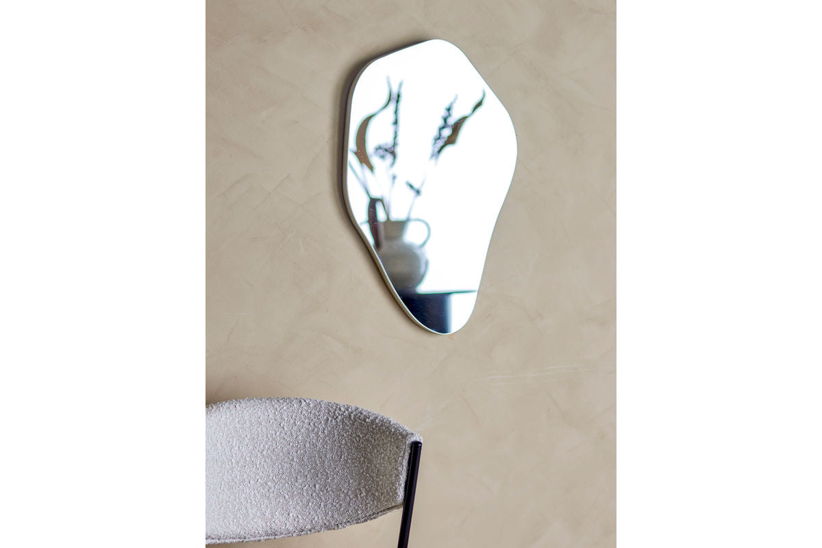 Wall Mirror Saphir – Organic Shape with Fine Silver Edge