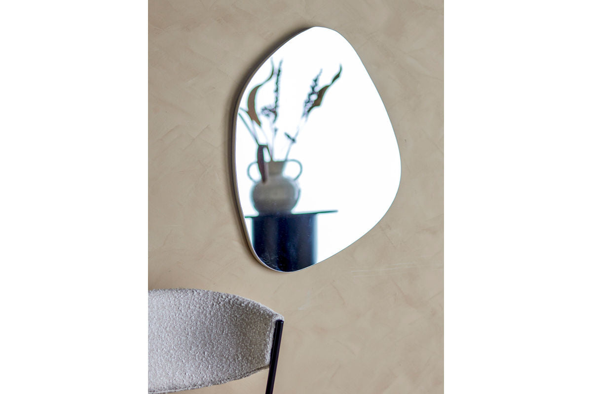 Wall Mirror Saphir – Organic Shape with Fine Silver Edge