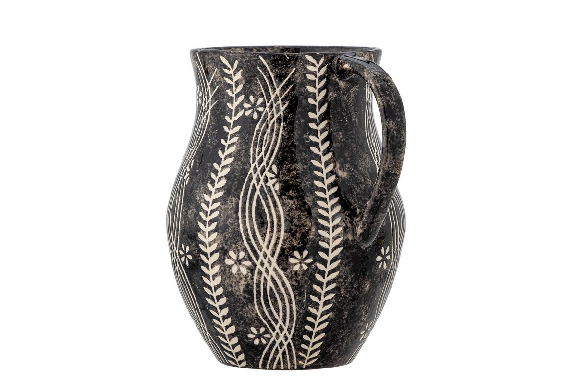 Krug Naira – handbemoolt Steingut a Schwaarz