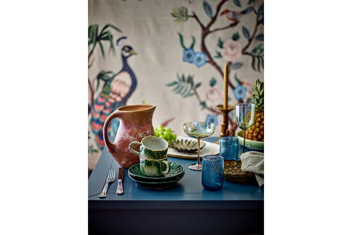 Tagesdëck Pfaui – aus gewebtem Polyester mat Quasten