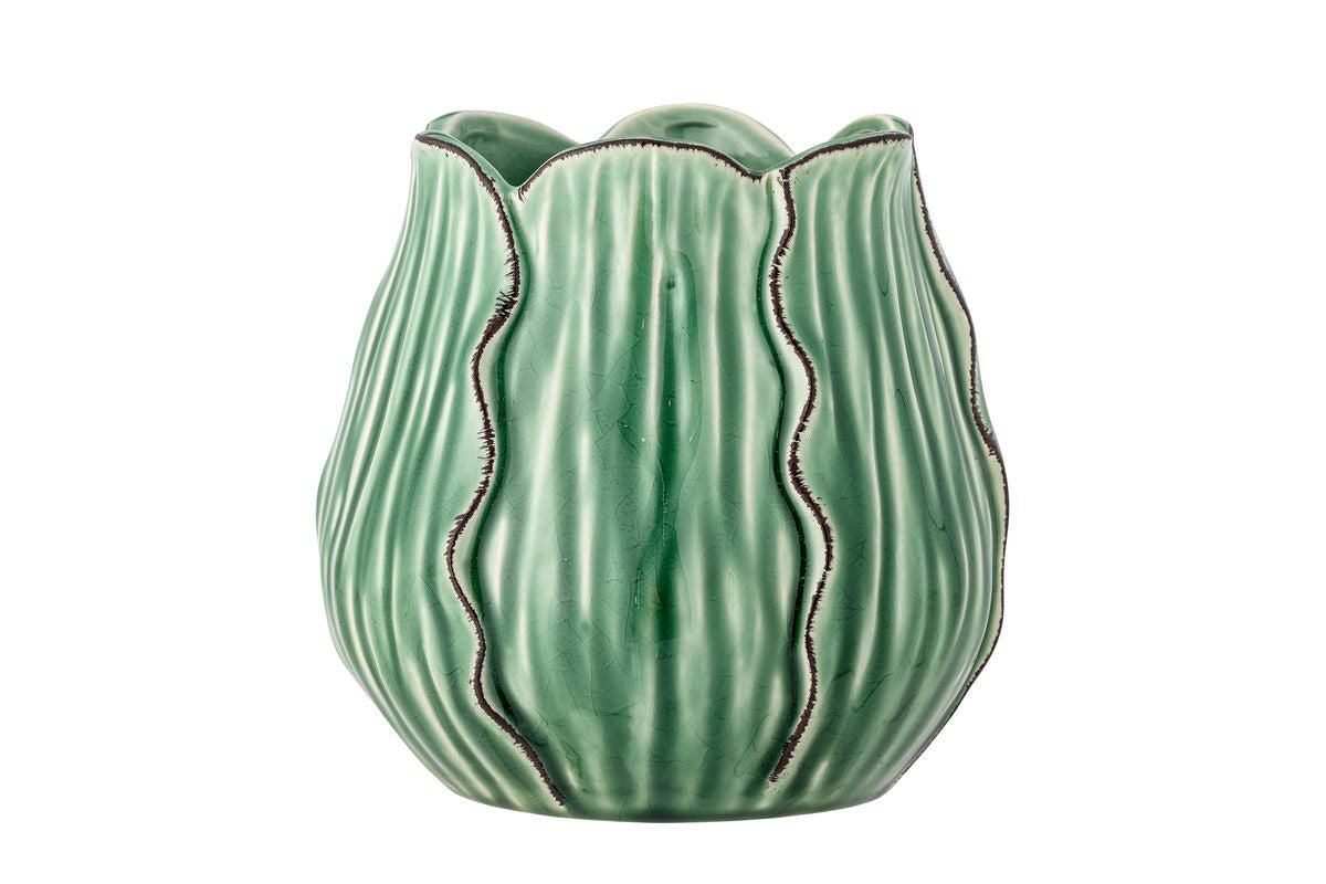 Vase Esra - Green, made of stoneware