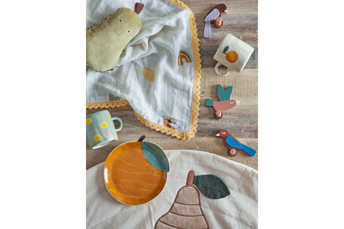 Porte-manteau pour enfants Avi - Lot de 3 crochets à oiseaux en bois