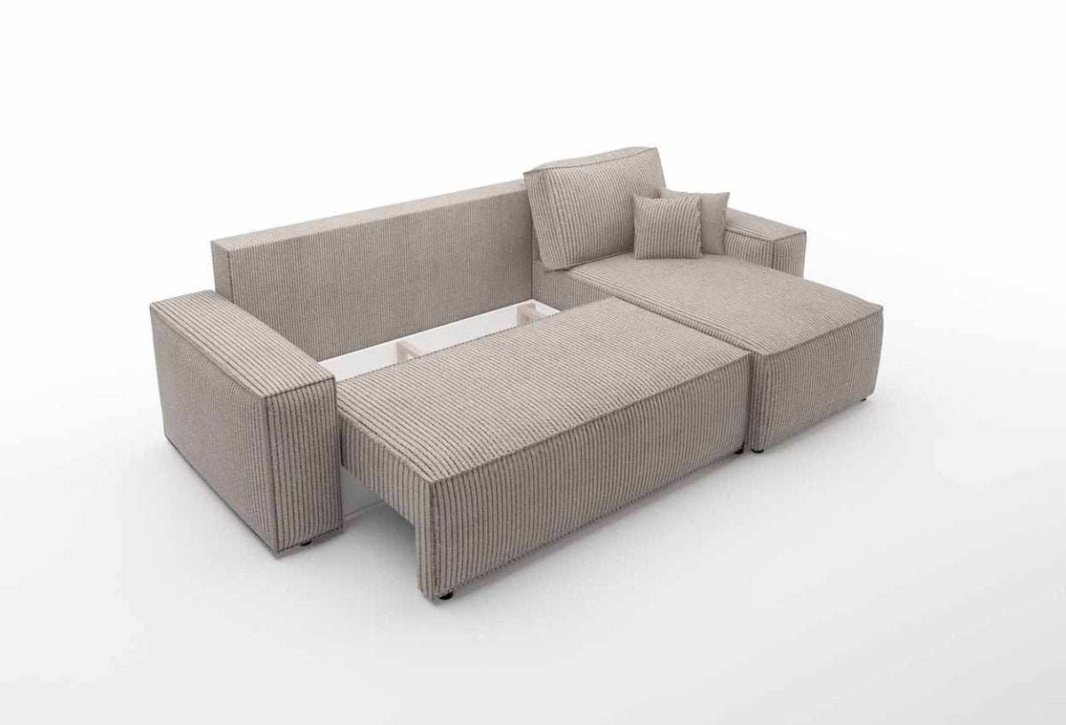 Designer Sofa Cordario mit Schlaffunktion und Stauraum - Luxusbetten24