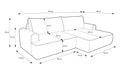 Designer Sofa Onelio mit Stauraum und Schlaffunktion - Luxusbetten24