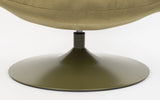 Designer Drehsessel Nando in Samt in Grün – Detail Drehfuß
