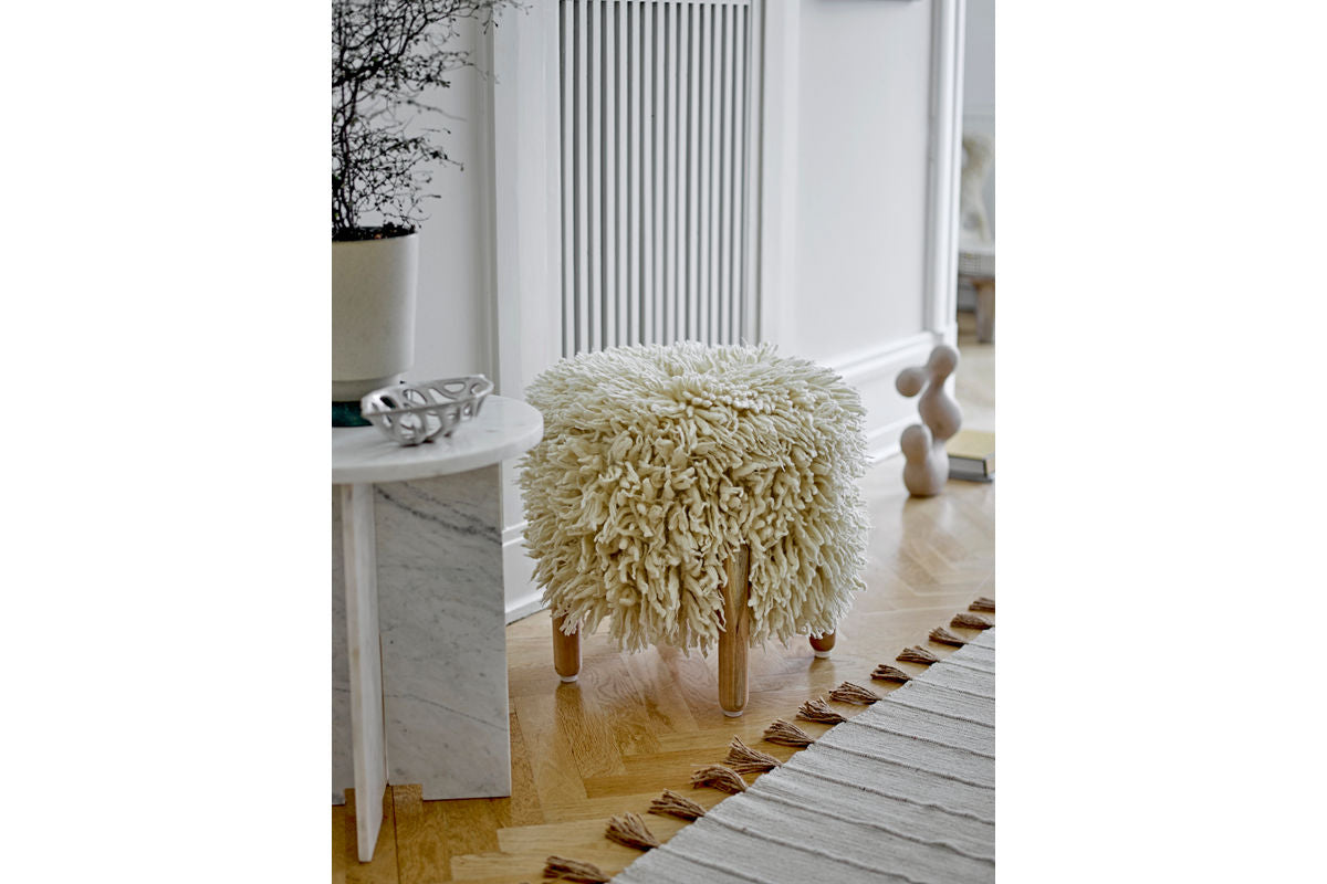 Bol Liora - Grès blanc avec motif feuille