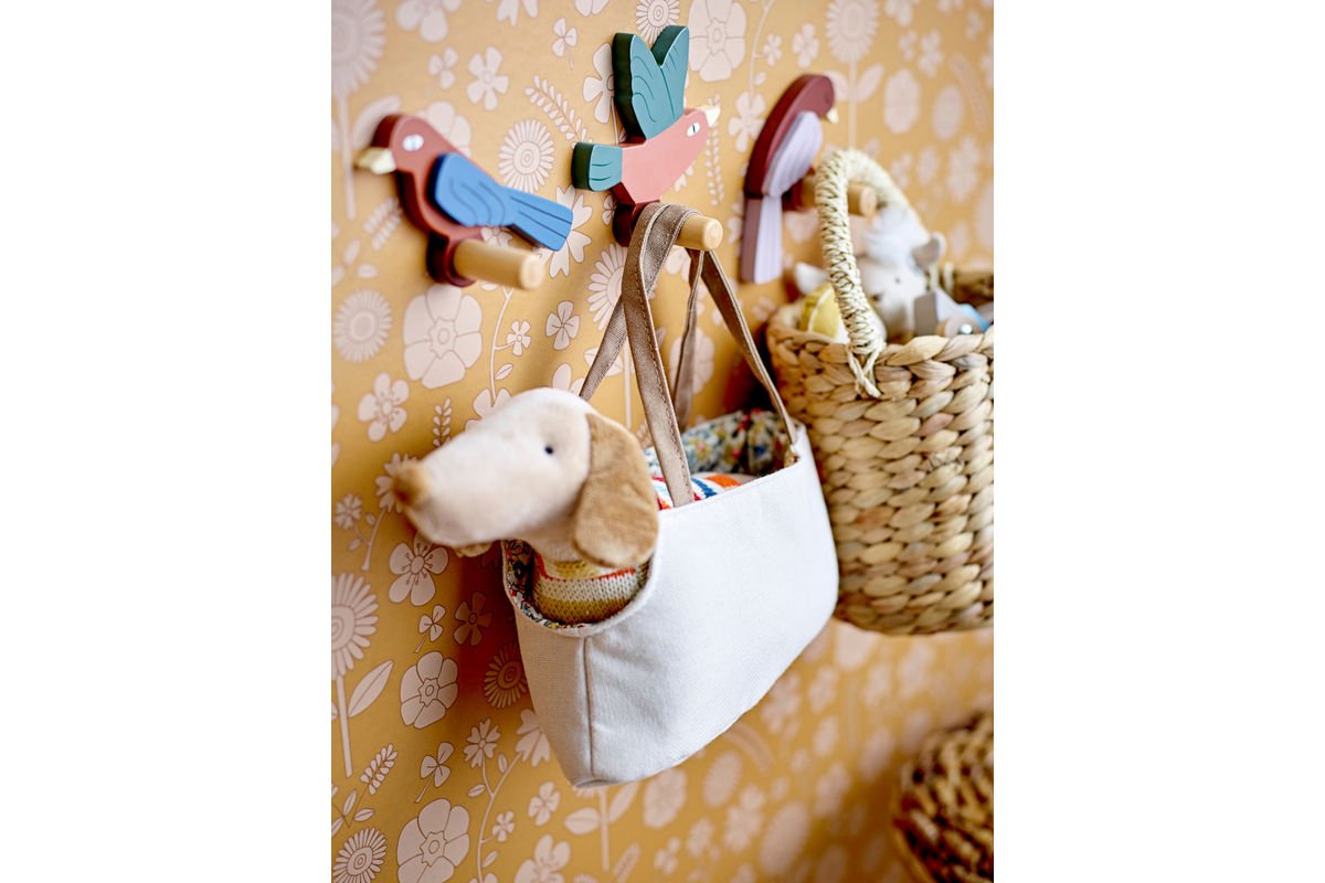 Porte-manteau pour enfants Avi - Lot de 3 crochets à oiseaux en bois