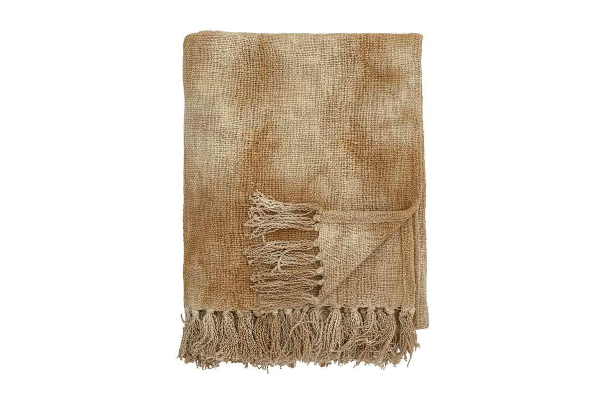 Tagesdecke Romy – Tie-Dye-Design in Gelb