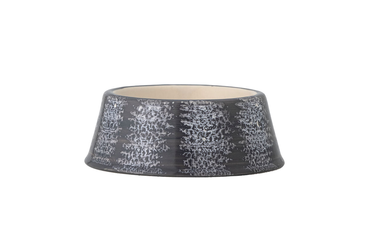 Haustierschale Theo – Steingut mit reaktiver Glasur in Grau