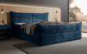 Boxspringbett Elea Cord in Blau (Poso 005) – Milieu seitlich