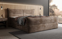 Boxspringbett Elea Cord in Braun (Poso 006) – Milieu seitlich