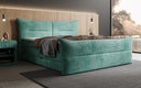 Boxspringbett Elea Cord in Vintage Blau (Poso 026) – Milieu seitlich