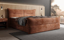 Boxspringbett Elea Cord in Terrakotta (Poso 039) – Milieu seitlich