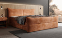 Boxspringbett Elea Cord in Orange (Poso 040) – Milieu seitlich
