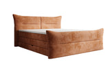 Boxspringbett Elea Cord in Orange (Poso 040) – Freisteller