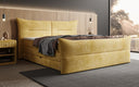 Boxspringbett Elea Cord in Safran (Poso 043) – Milieu seitlich