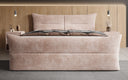 Boxspringbett Elea Cord in Rosé (Poso 052) – Milieu frontal