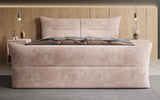 Boxspringbett Elea Cord in Rosé (Poso 052) – Milieu frontal