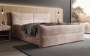 Boxspringbett Elea Cord in Rosé (Poso 052) – Milieu seitlich