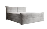Boxspringbett Elea Cord in Hellgrau (Poso 055) – Freisteller