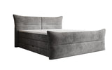 Boxspringbett Elea Cord in Grau (Poso 060) – Freisteller