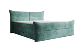 Boxspringbett Elea Cord in Petrol (Poso 125) – Freisteller