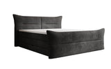 Boxspringbett Elea Cord in Schwarz (Poso 135) – Freisteller