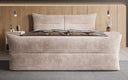 Boxspringbett Elea Cord in Blush (Poso 145) – Milieu frontal