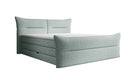 Boxspringbett Elea Leinen-Optik in Vintage Blau (Beverly 16) – Freisteller