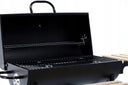 Charcoal Grill BarrelPro – Grill Cart with Lid, Thermometer & Shelves