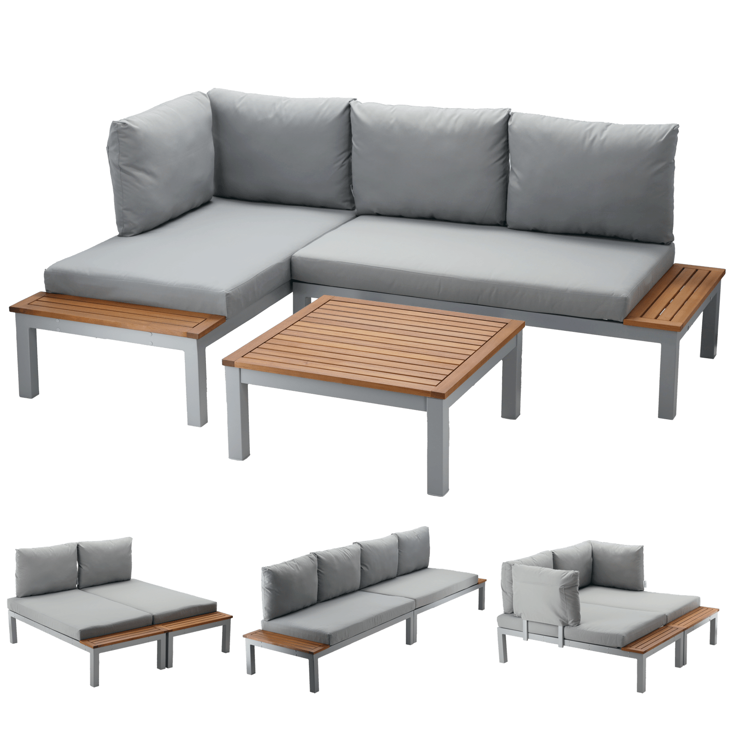 Ensemble de salon de jardin ModuFlex – ensemble de salon modulaire en aluminium