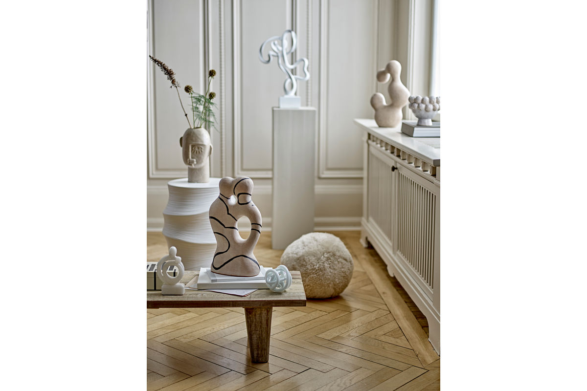 Side Table Elisa - in White Stone Look