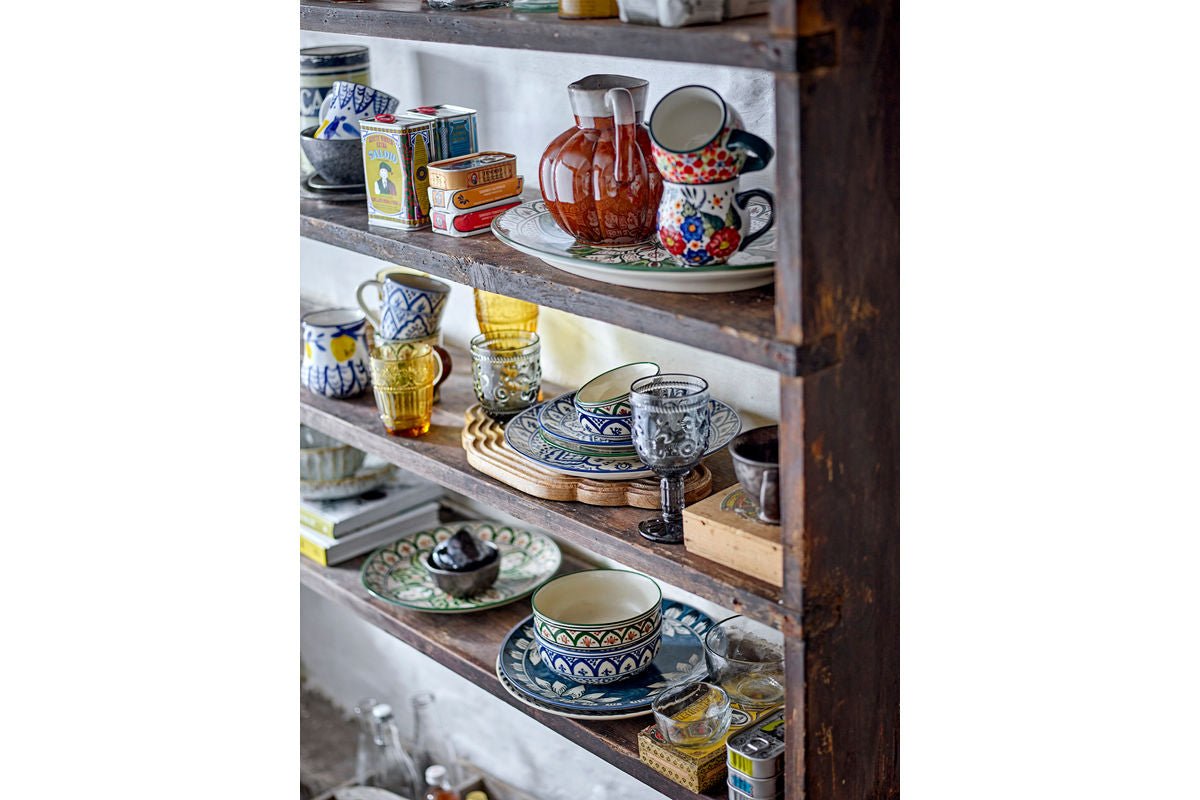 Naro Mug Set – Floral Motif Stoneware (2-piece)