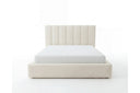 Designer Polsterbett Fano in Samt mit Stauraum – Beige