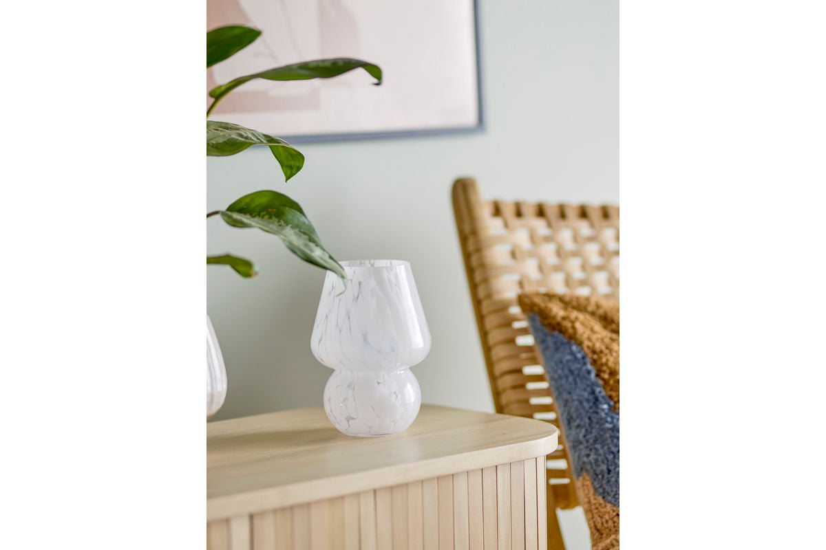 Vas „Arelia“ – Wäiss Glas