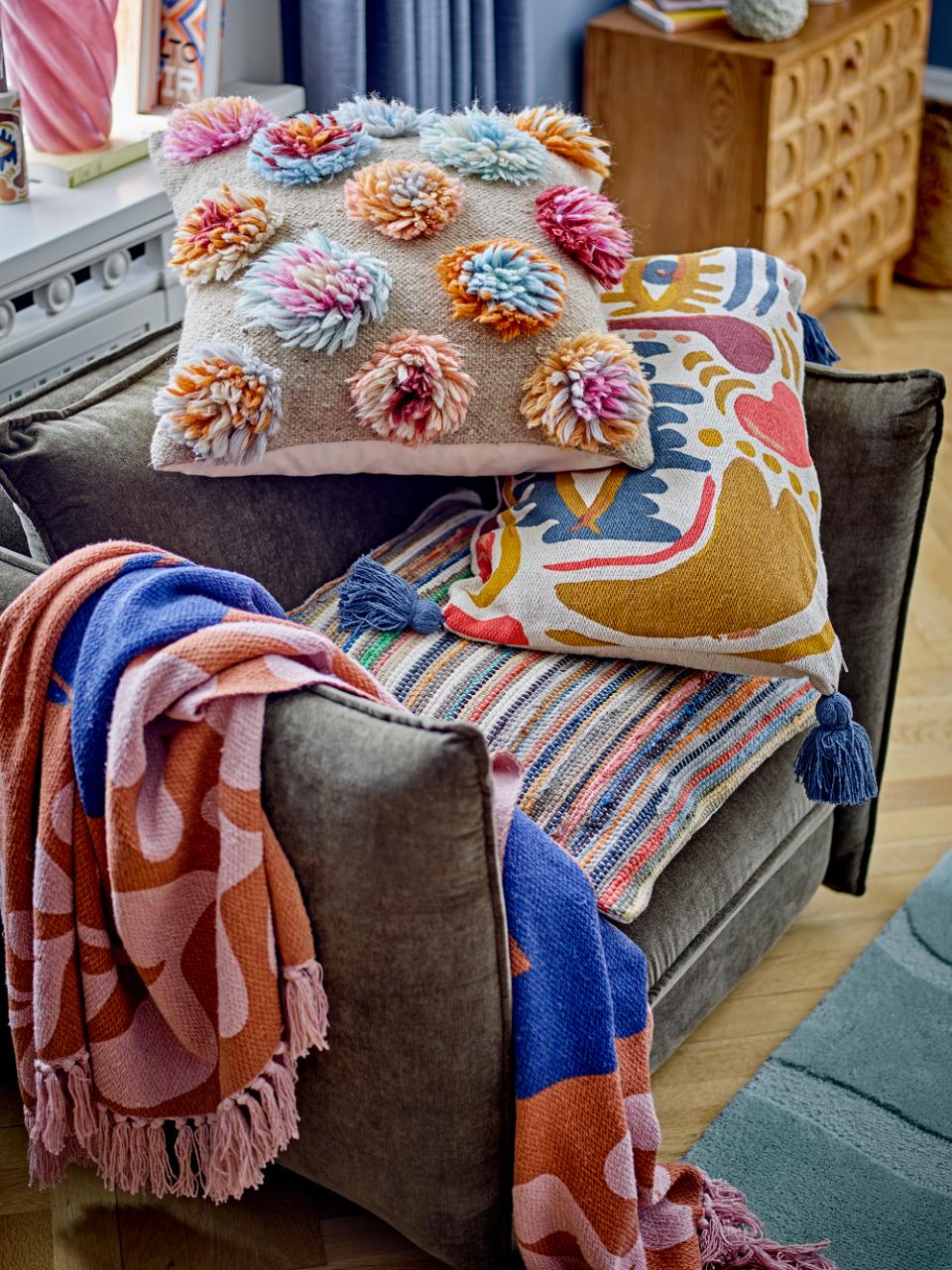 Iwwerdeck Sia - Faarweg, aus recycléierter Baumwoll