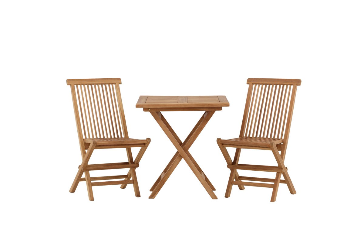 Garden Cafe Set Americano – 3-piece Garden Furniture Set made of Teak Wood