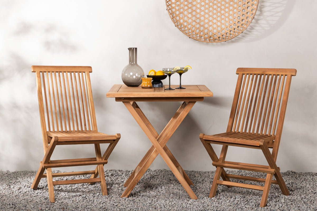 Garden Cafe Set Americano – 3-piece Garden Furniture Set made of Teak Wood