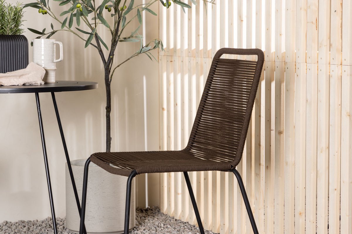 Garden Cafe Set Brooklyn – 3-piece Outdoor Furniture Set with Brown Chairs