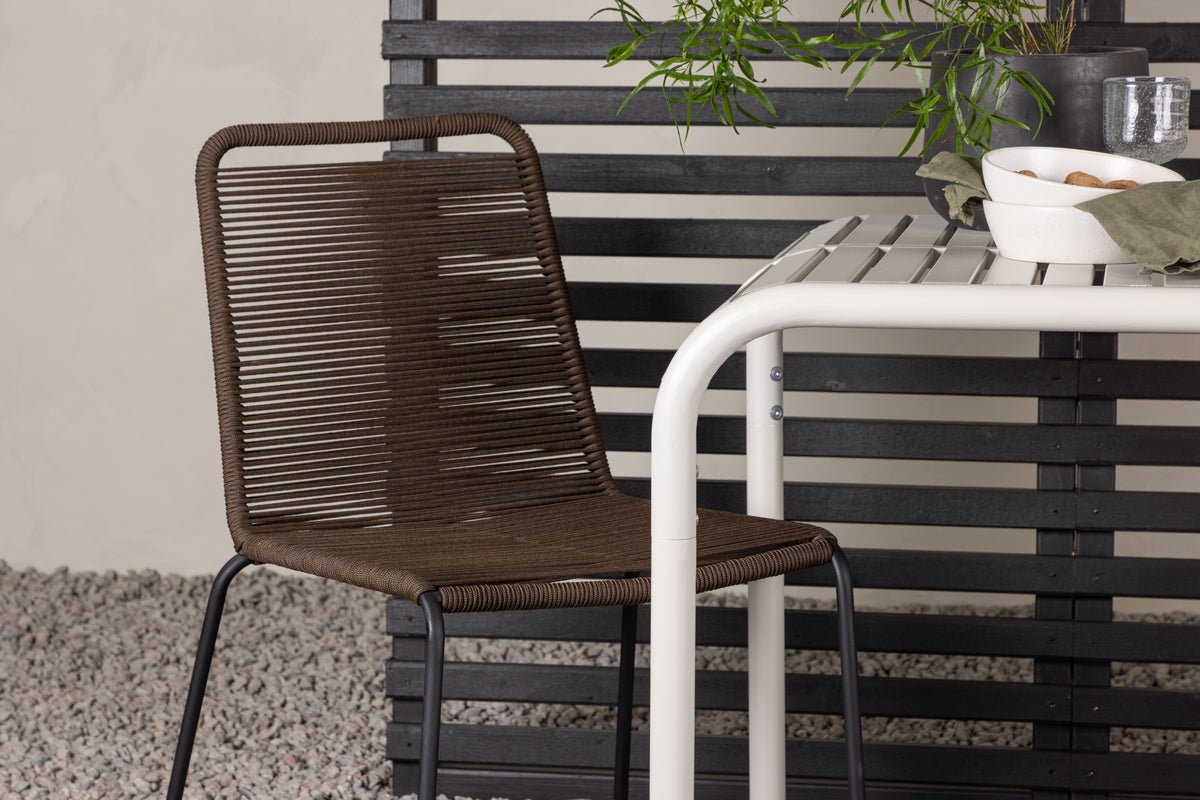 Ensemble de mobilier de jardin Novel – ensemble de jardin 3 pièces avec chaises marron