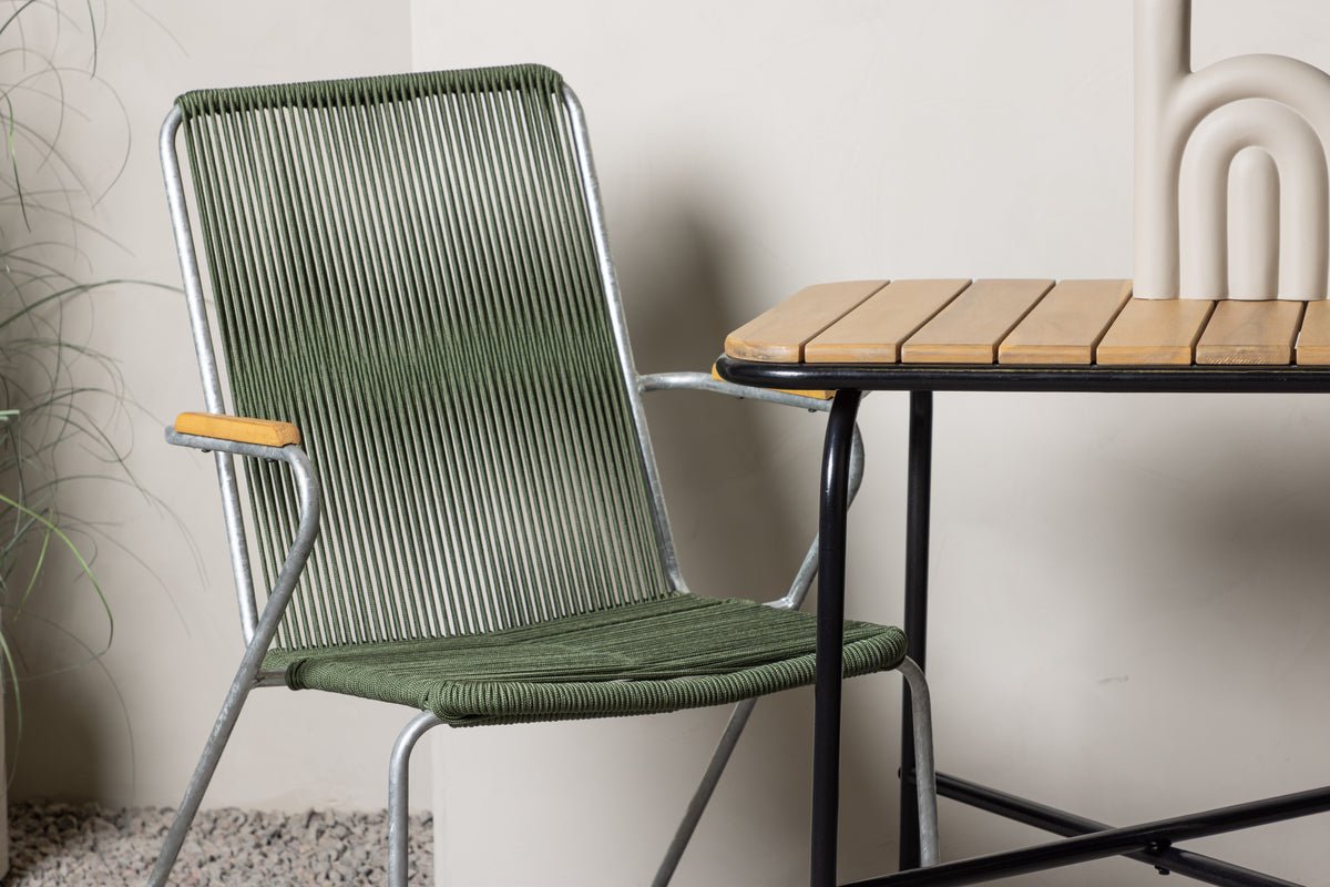 Ensemble de mobilier de jardin Ruben – ensemble de jardin 3 pièces avec plateau de table en acacia