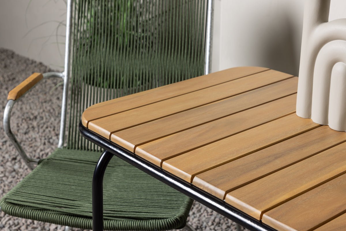 Ensemble de mobilier de jardin Ruben – ensemble de jardin 3 pièces avec plateau de table en acacia