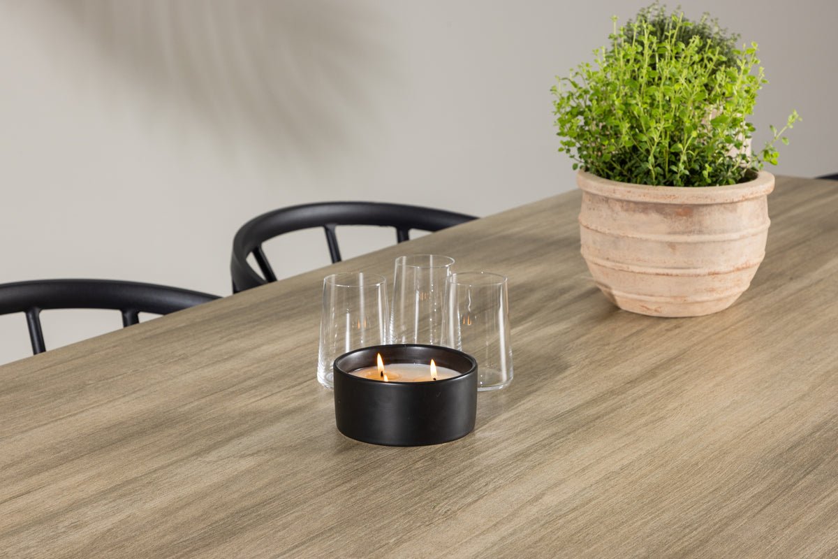 Toril Garden Dining Set – 7-piece Garden Furniture Set in Black/White