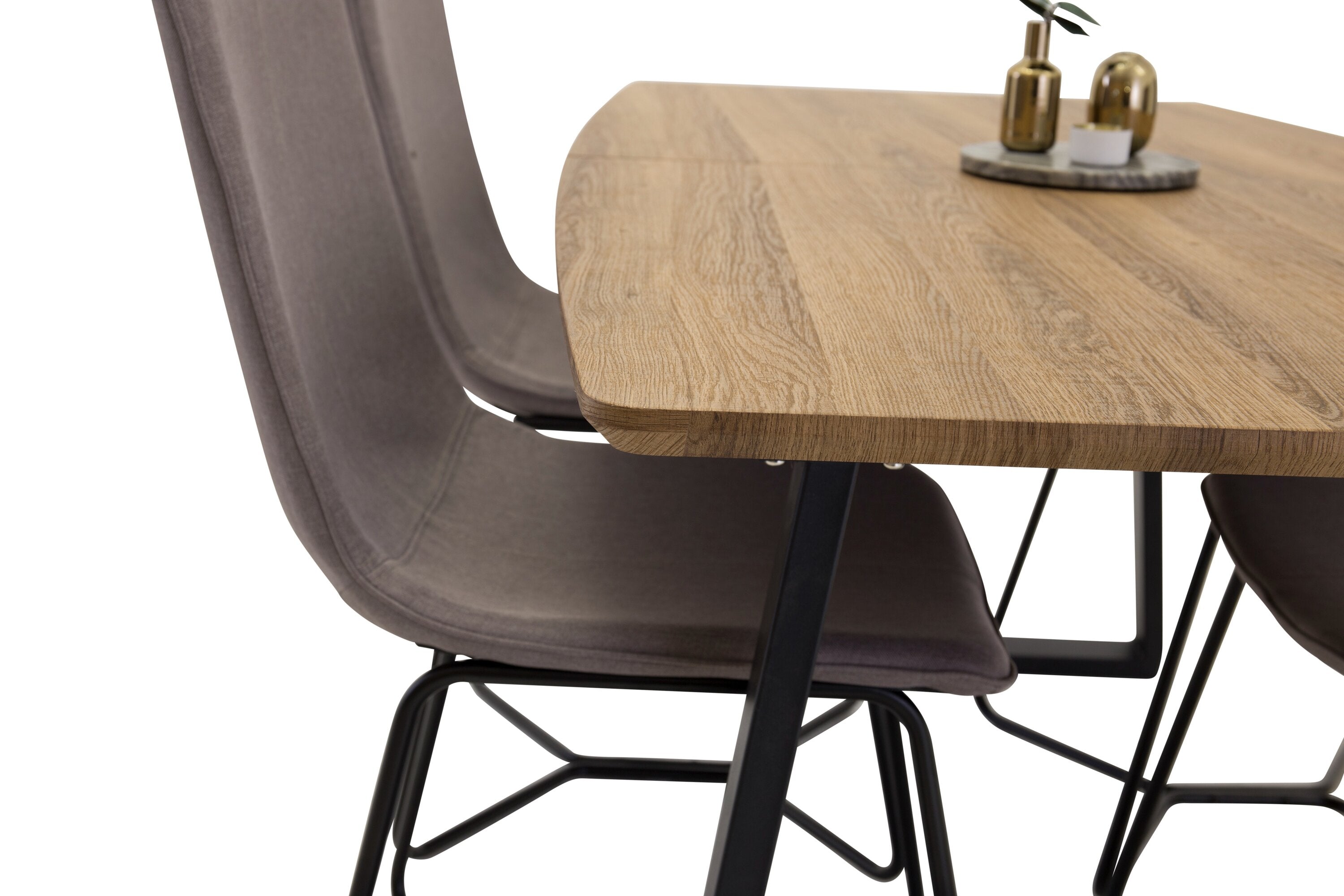 Ensemble de repas de jardin Loftia - Table avec plateau en bois et quatre chaises