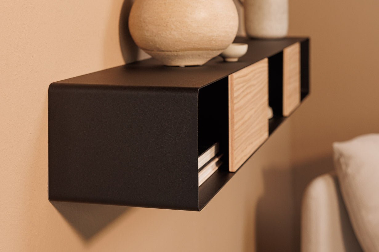 Étagère murale Sion – Commode suspendue en Métal avec support pour câbles