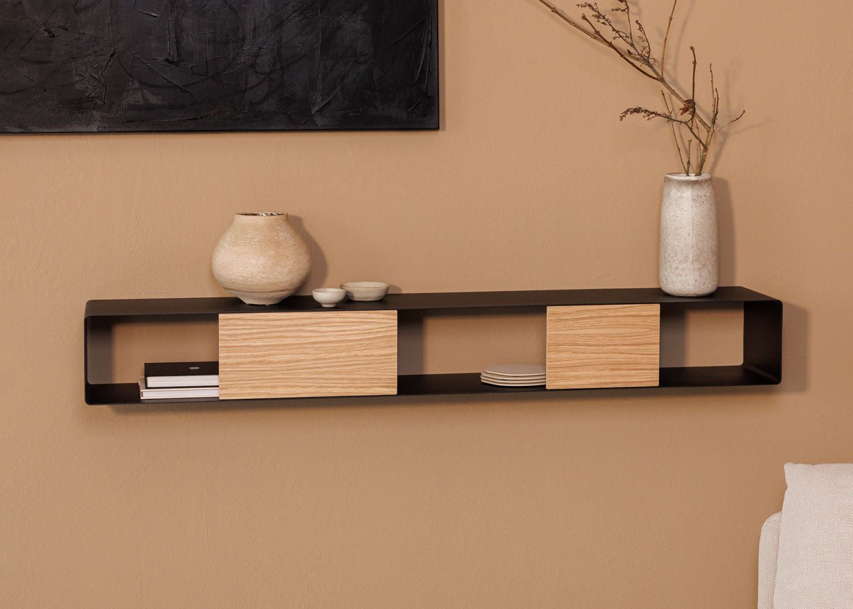 Étagère murale Sion – Commode suspendue en Métal avec support pour câbles
