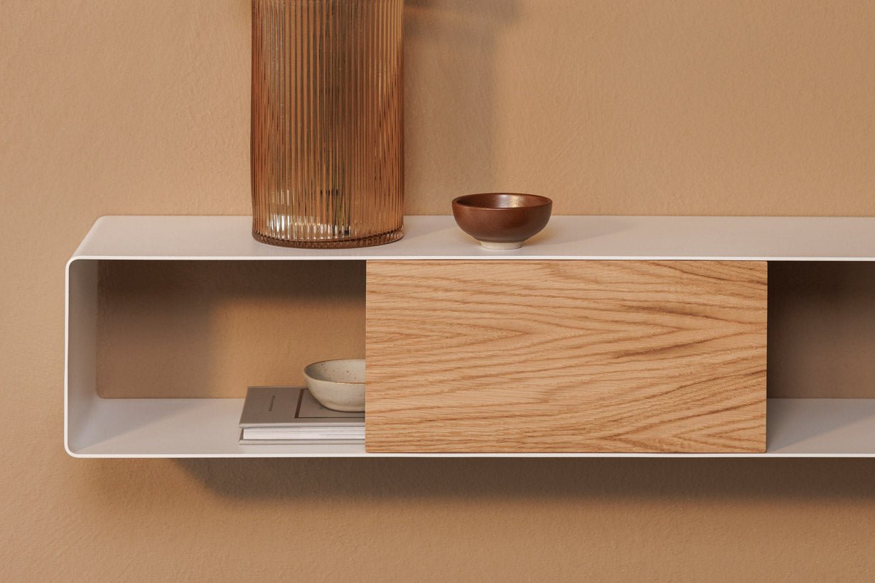 Étagère murale Sion – Commode suspendue en Métal avec support pour câbles